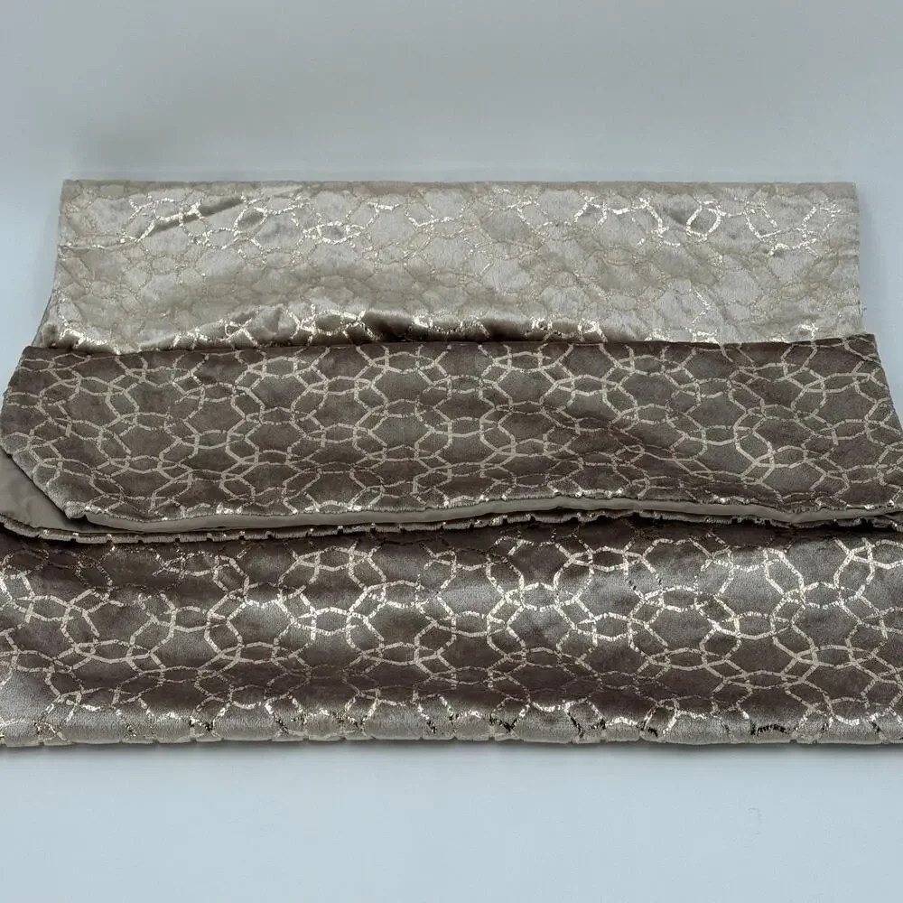 Target King Gold Geometric Pillow‎ Shams 2pc Metallic Polyester NWOT
